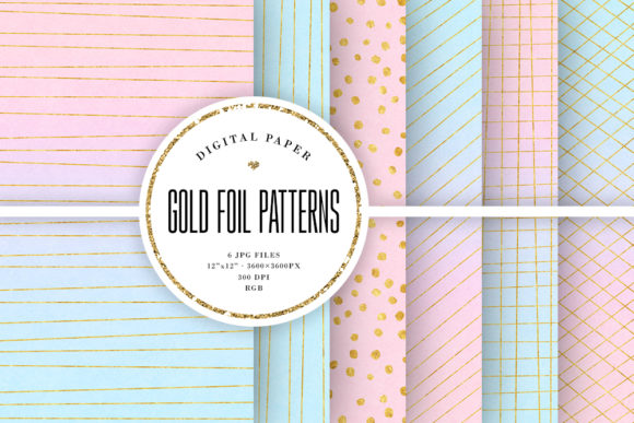 Gold Foil Patterns, Pink Blue Gradient: A Versatile Design Choice for Modern Applications