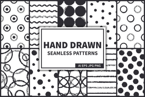 Ink Hand Drawn Seamless Patterns Set: A Creative Resource for Designers and Artists