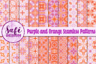 Purple and Orange Seamless Patterns
