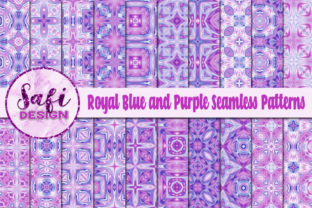 Royal Blue and Purple Seamless Patterns