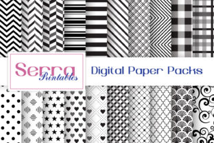 Seamless Black and White Basic Patterns