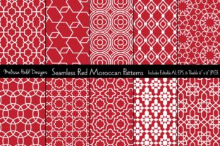 Seamless Red Moroccan Patterns: A Versatile Design Resource for Creatives