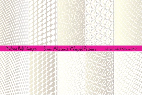 Silver Abstract Warped Patterns: Elevating Modern Design with Elegance and Versatility