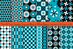 Turquoise, Black White Patterns: A Versatile Design Collection for Modern Creators