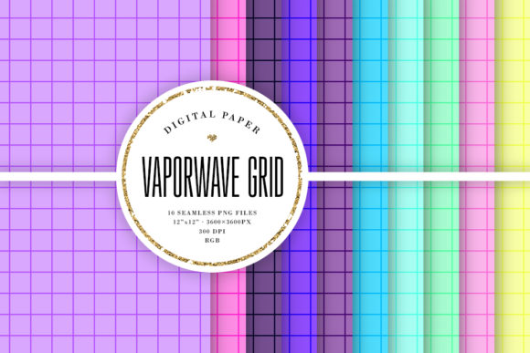 Vaporwave Grid Background Patterns: A Modern Design Essential